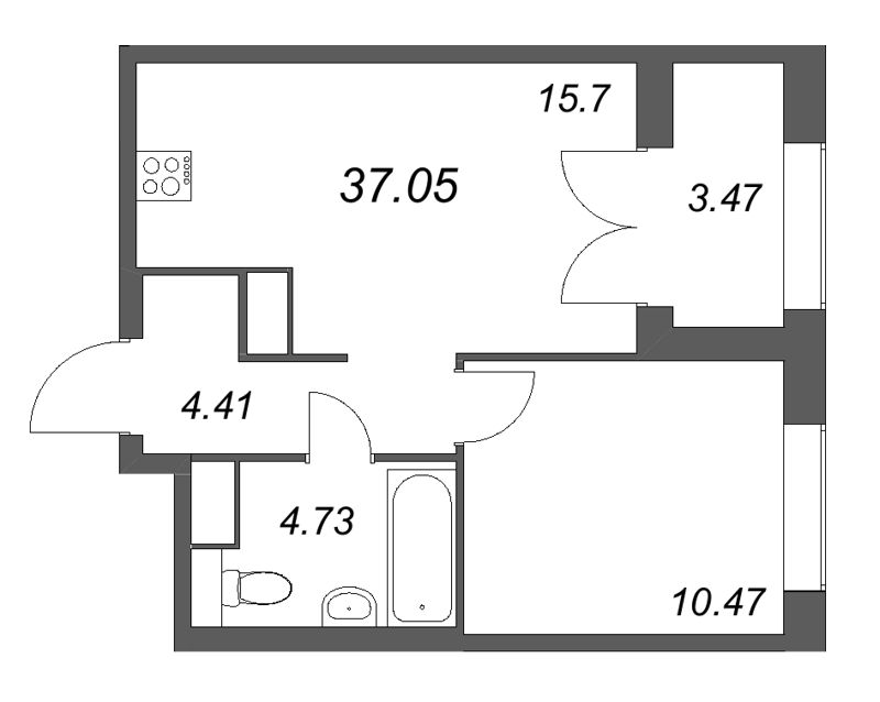 Продажа 1-комн квартиры в новостройке Санкт-Петербург г., Русановская ул.,  к. 1