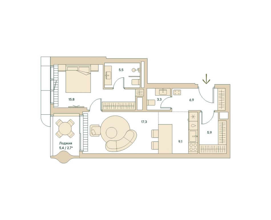 Продажа 1-комн квартиры в новостройке Москва г., Звенигородская ул.,  к. 1