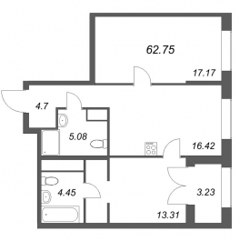Продажа 2-комн квартиры в новостройке Санкт-Петербург г., Русановская ул.,  к. 1