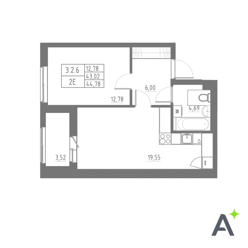 Продажа 1-комн квартиры в новостройке Шушары п., Школьная ул.,  к. 1