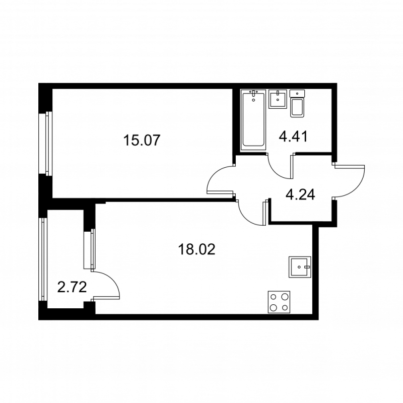 Продажа 1-комн квартиры в новостройке Колпино г., Загородная ул.,  к. C