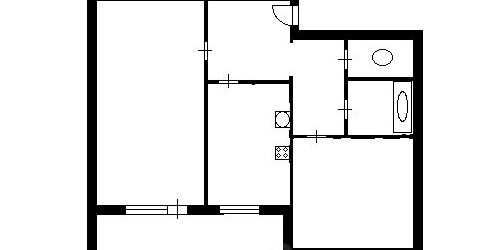 2-комн квартира улица Маршала Новикова, 1К1