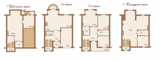 Планировка ЖК Ильинка,  м2