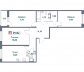 Продать Квартиры в новостройке город Мурино, проспект Авиаторов Балтики, 23к3   