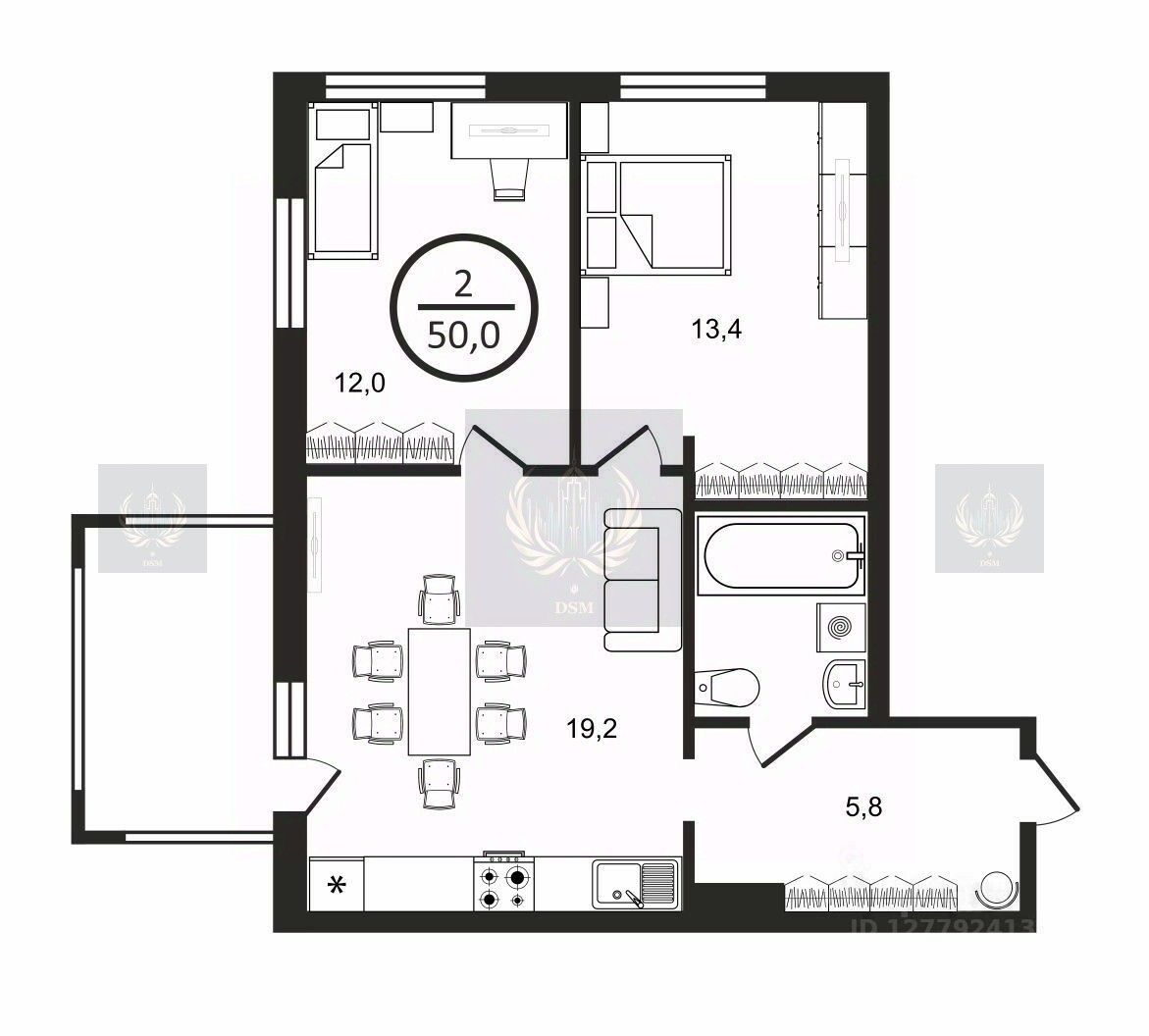 Продажа 2-комн квартиры на вторичном рынке Всеволожск, улица Кленовая роща, 1к2