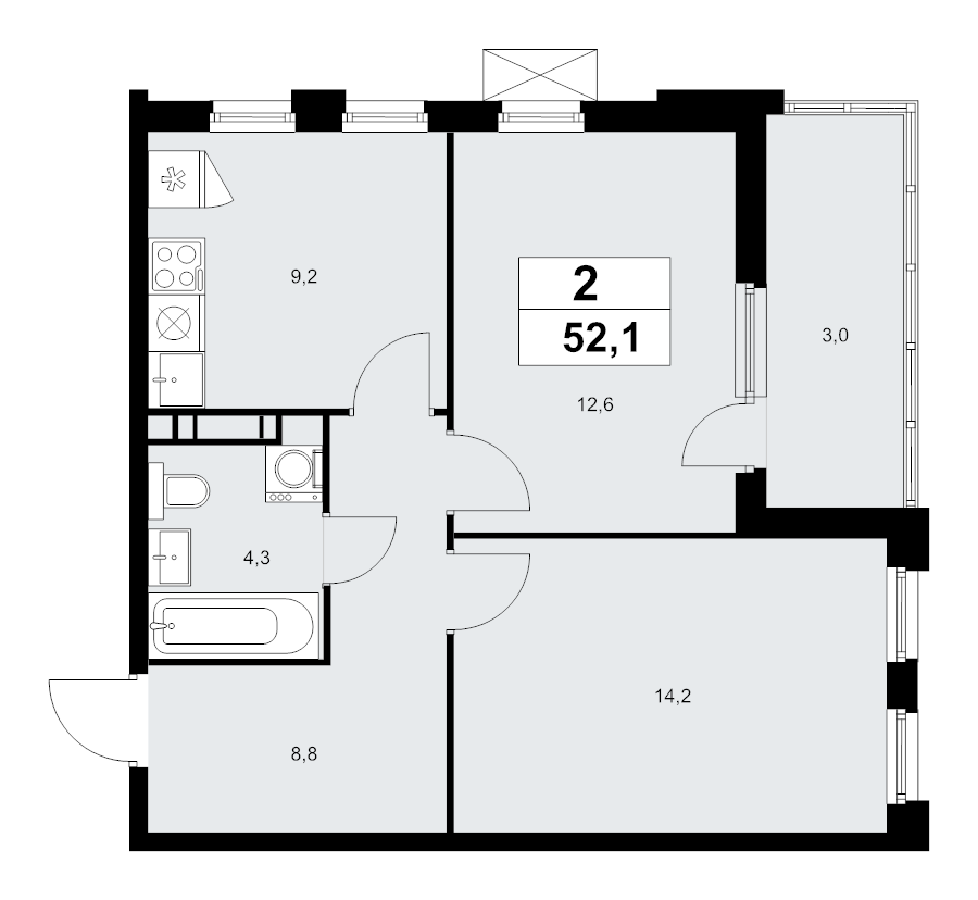 Продажа 2-комн квартиры в новостройке Коммунарка п., Эдварда Грига ул.,  к. 18.1.3
