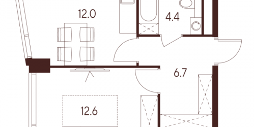 1-комн квартира Москва г., Куусинена ул.,  к. B