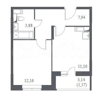 Продажа 1-комн квартиры на вторичном рынке ул Логинова,  д. 7,  к. 2