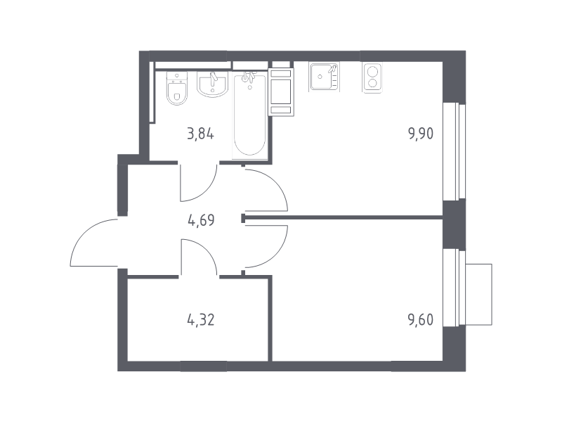 Продажа 1-комн квартиры в новостройке Юрлово д., Пятницкая ул.,  к. 2.1