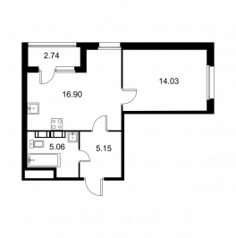 Продажа 1-комн квартиры в новостройке Колпино г., Загородная ул.,  к. A