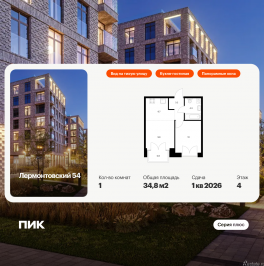 Продажа 1-комн квартиры в новостройке Лермонтовский пр., 54, корп. 2.2