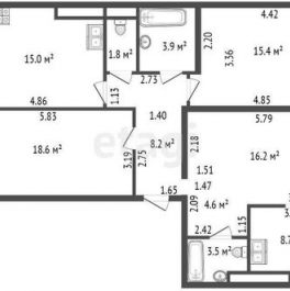 Продажа 3-комн квартиры на вторичном рынке Озерковский 3-й пер,  д. 1 к1