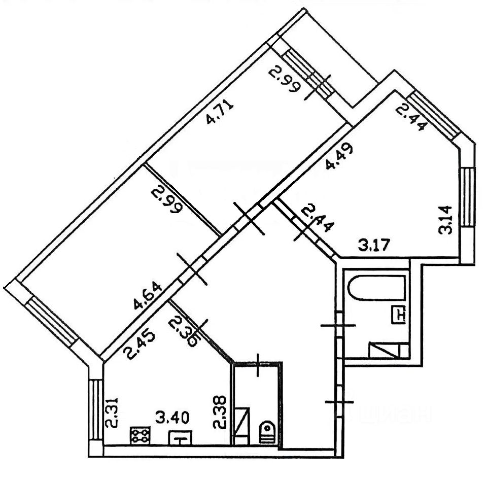 Продажа 3-комн квартиры на вторичном рынке Южный мкр, улица Знаменская, 1/8