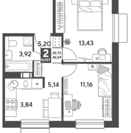 Продажа 2-комн квартиры в новостройке Пушкино г., Зелёная Роща ул.,  к. 10