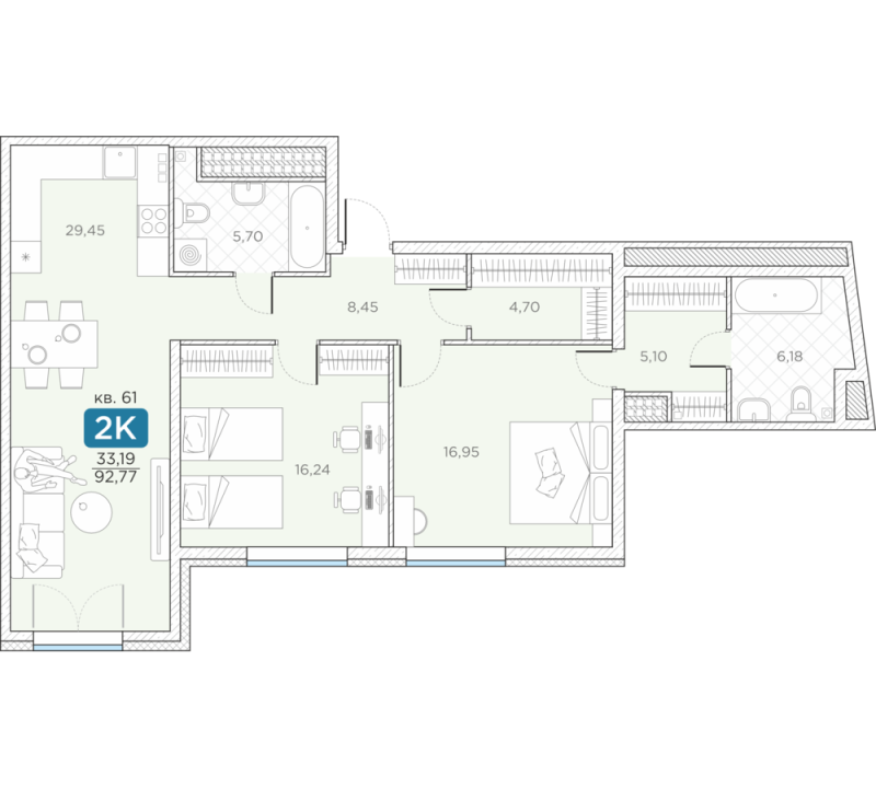 Продажа 2-комн квартиры в новостройке Санкт-Петербург г., Новгородская ул.,  к. 14А