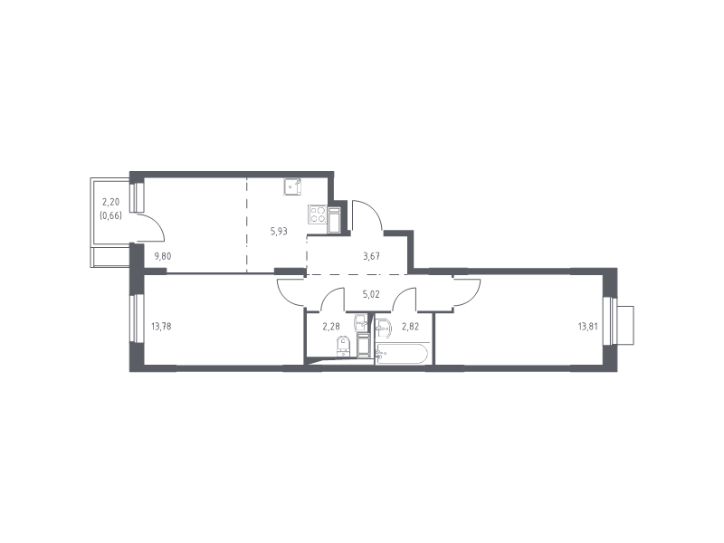 Продажа 2-комн квартиры в новостройке Юрлово д., Пятницкая ул.,  к. 2.1