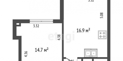 1-комн квартира Рыбацкий пр-кт,  д. 17,  к. 1