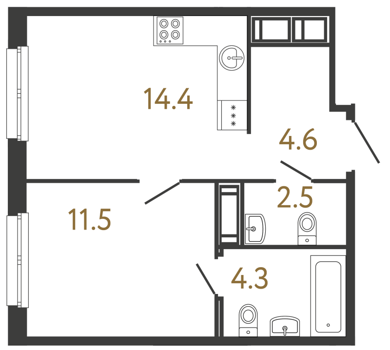 Продажа 1-комн квартиры в новостройке Санкт-Петербург г., Обводного кан. наб.,  к. 1
