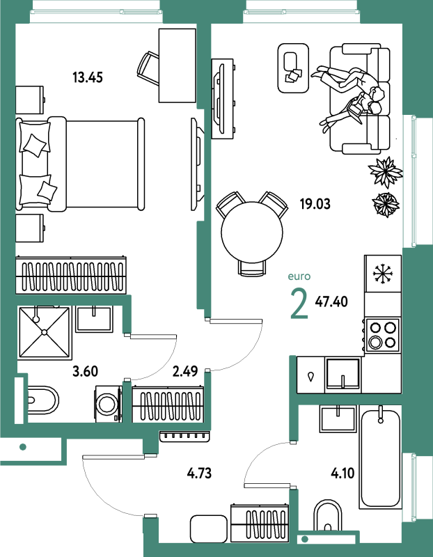 Продажа 1-комн квартиры в новостройке Мытищи г., Комарова ул.,  к. Дом Перов
