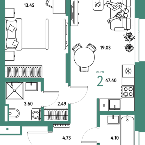1-комн квартира Мытищи г., Комарова ул.,  к. Дом Перов