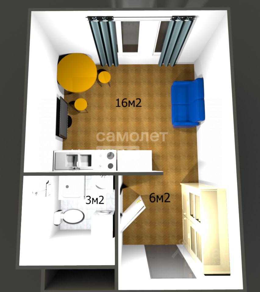 Продажа студии д. Коробово, улица Взлетная,  д. 4