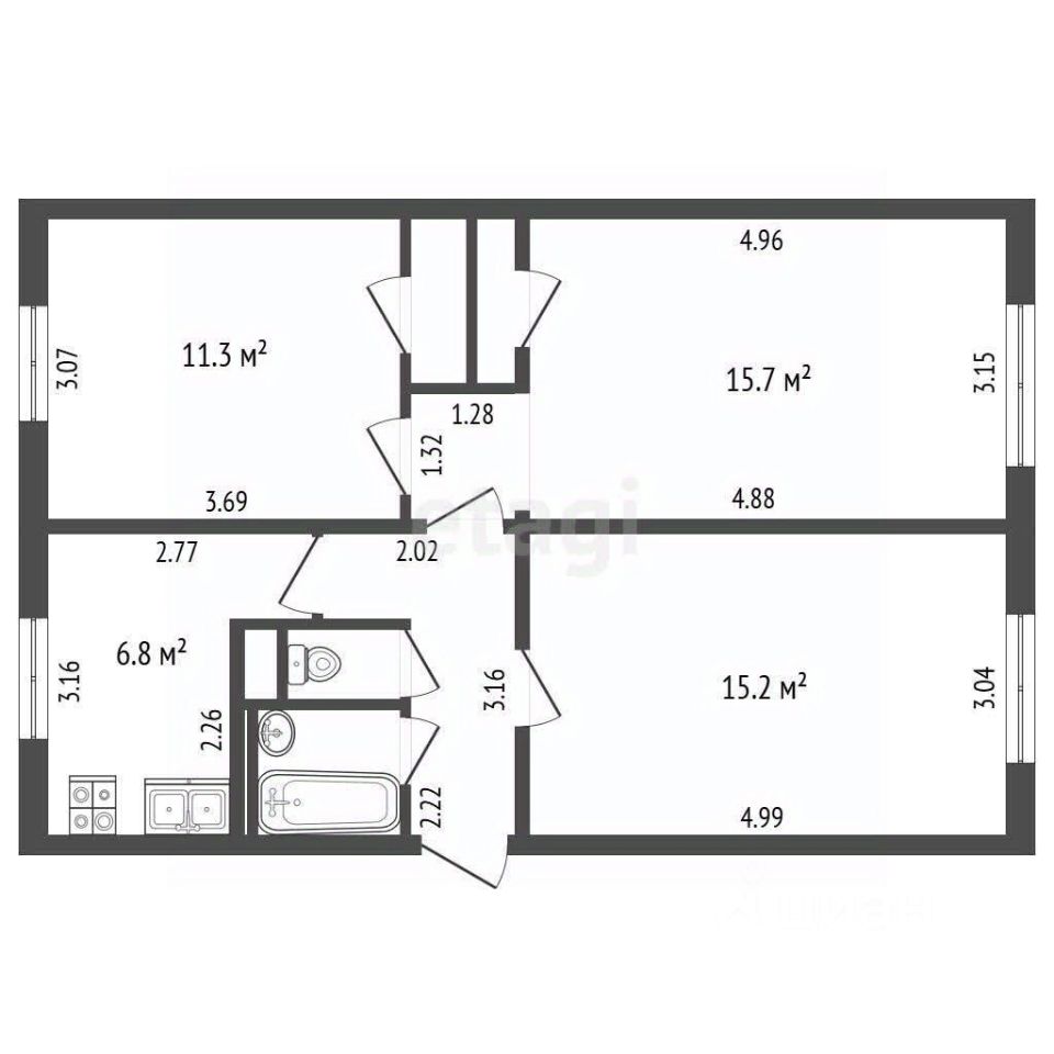 Продажа 3-комн квартиры на вторичном рынке Коломна, улица Калинина, 34А
