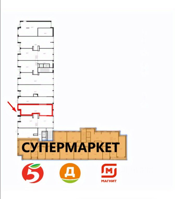 Аренда торгового помещения Международный, ул Береговая,  д. 10