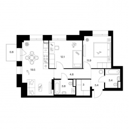 Продажа 2-комн квартиры в новостройке Ильменский пр-д, корп.1.1.1 Продажа 2-комн квартиры в новостройке Ильменский пр-д, корп.1.1.1