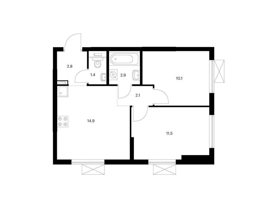 Продажа 2-комн квартиры в новостройке Котельники, Кузьминский Лес, корп. 9