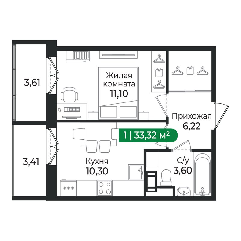 Продажа 1-комн квартиры в новостройке Сертолово г., Дмитрия Кожемякина ул.,  к. 4