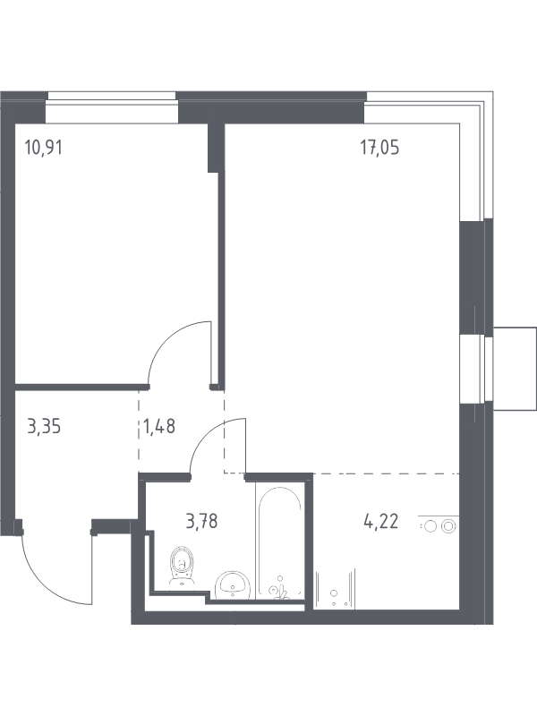 Продажа 1-комн квартиры в новостройке Богданиха д., Красная Слобода ул.,  к. 7.1