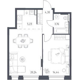 Продажа 1-комн квартиры в новостройке Заречье п., Заречная ул., к. 4 Продажа 1-комн квартиры в новостройке Заречье п., Заречная ул., к. 4