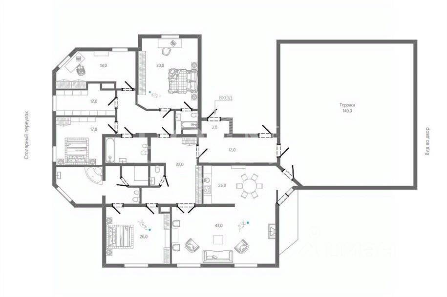 Продажа 6-комн квартиры на вторичном рынке Столярный переулок, 2