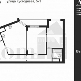 Продажа 2-комн квартиры на вторичном рынке ул Кустодиева,  д. 7,  к. 1