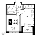 Продать Квартиры в новостройке Мосрентген пос., Проектируемый проезд № 7502   3