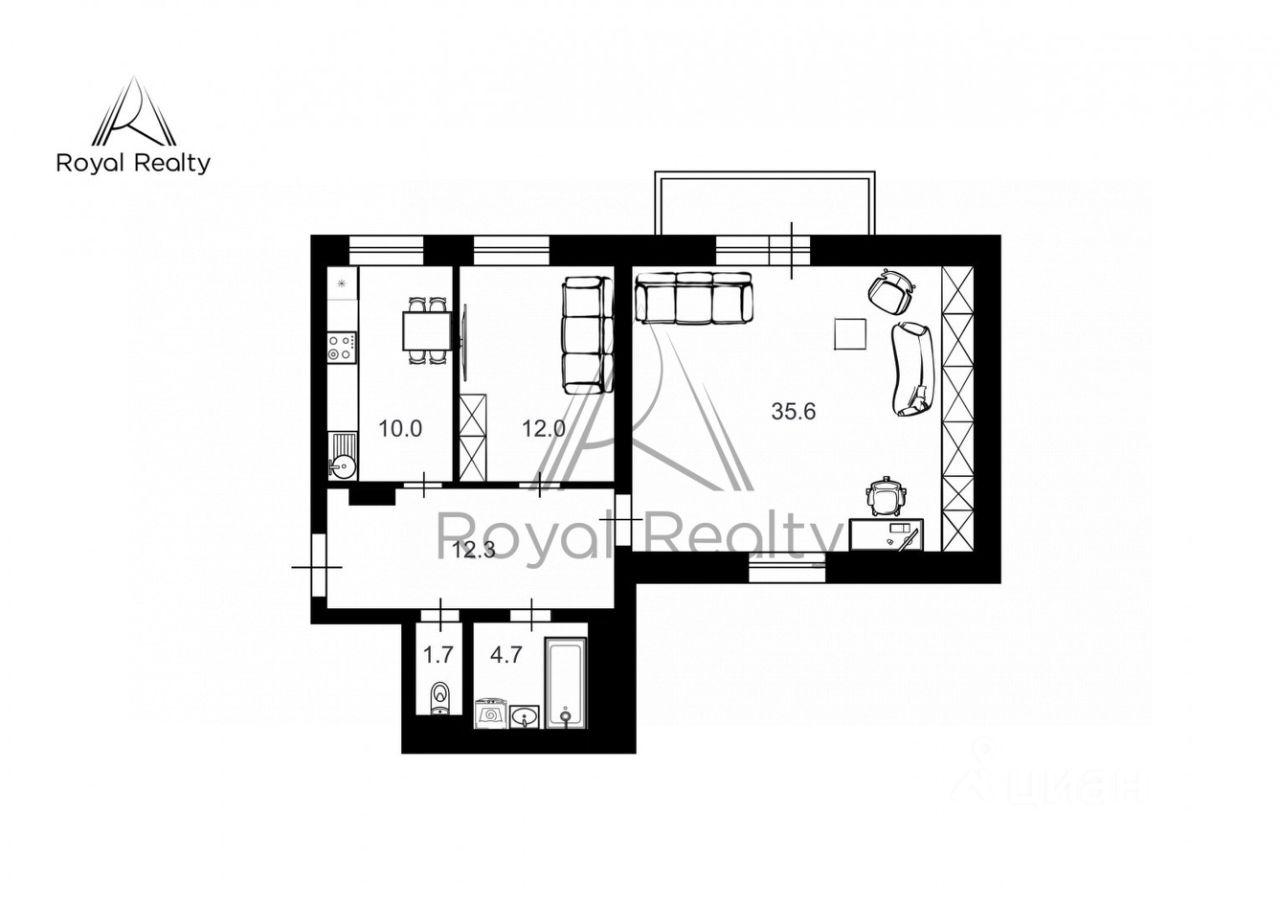 Продажа 2-комн квартиры на вторичном рынке Морская набережная, 35К2