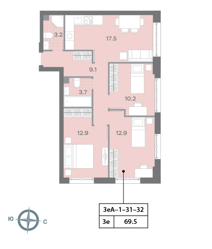Продажа 3-комн квартиры в новостройке Москва г., Ильменский проезд,  к. 1