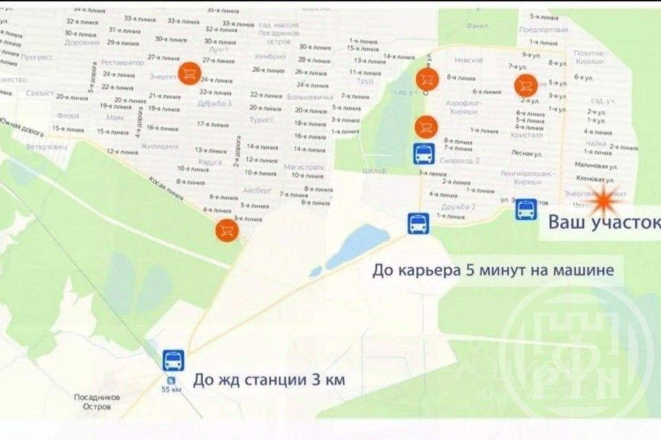 Продажа земли Посадников остров садоводческий массив, улица Центральная, 177