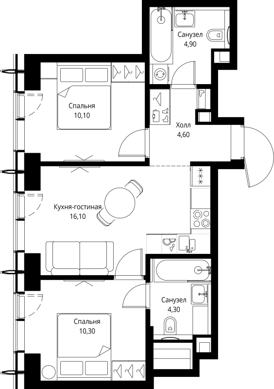 Продажа 2-комн квартиры в новостройке Москва г.,  Волоколамское ш.,  к. Pacific 1