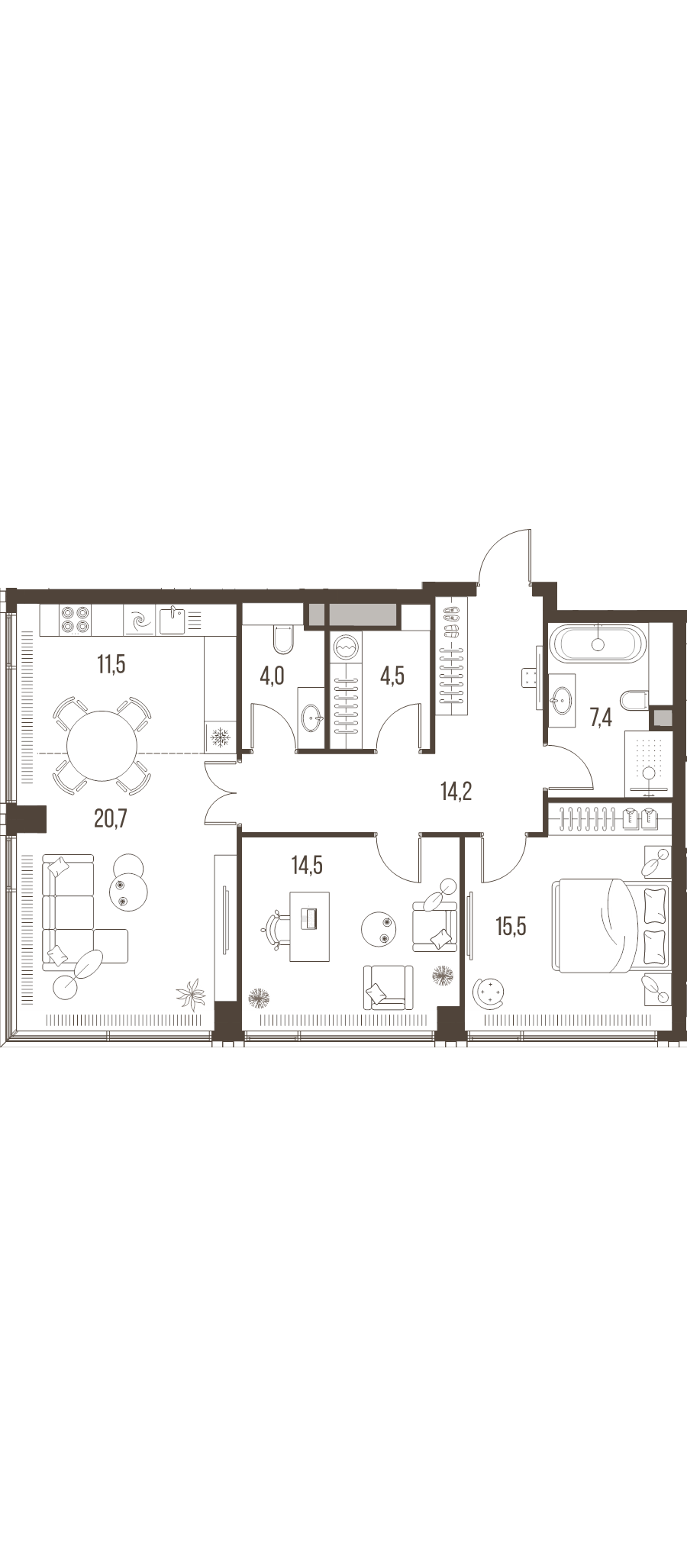 Продажа 2-комн квартиры в новостройке Москва г., Летниковская ул.,  к. 4