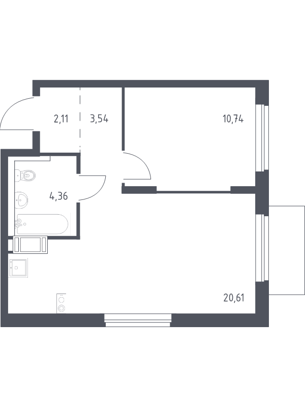 Продажа 1-комн квартиры в новостройке Новогорелово п., Красносельское ш.,  к. 1.1