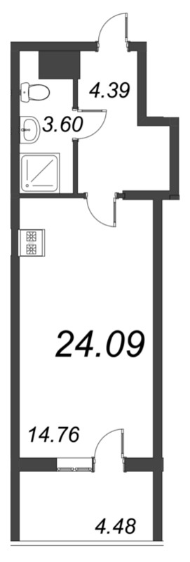 Продажа студии Сестрорецк г., Инструментальщиков ул.,  к. Air
