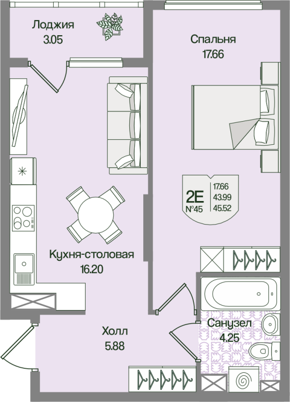Продажа 1-комн квартиры в новостройке Мистолово д., Большой пр-кт,  к. 4