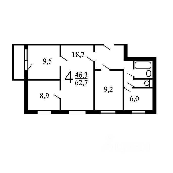 Продажа 4-комн квартиры на вторичном рынке Задонский проезд, 24К1