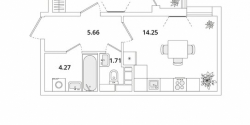 1-комн квартира ул Кубинская,  д. 82,  к. 1