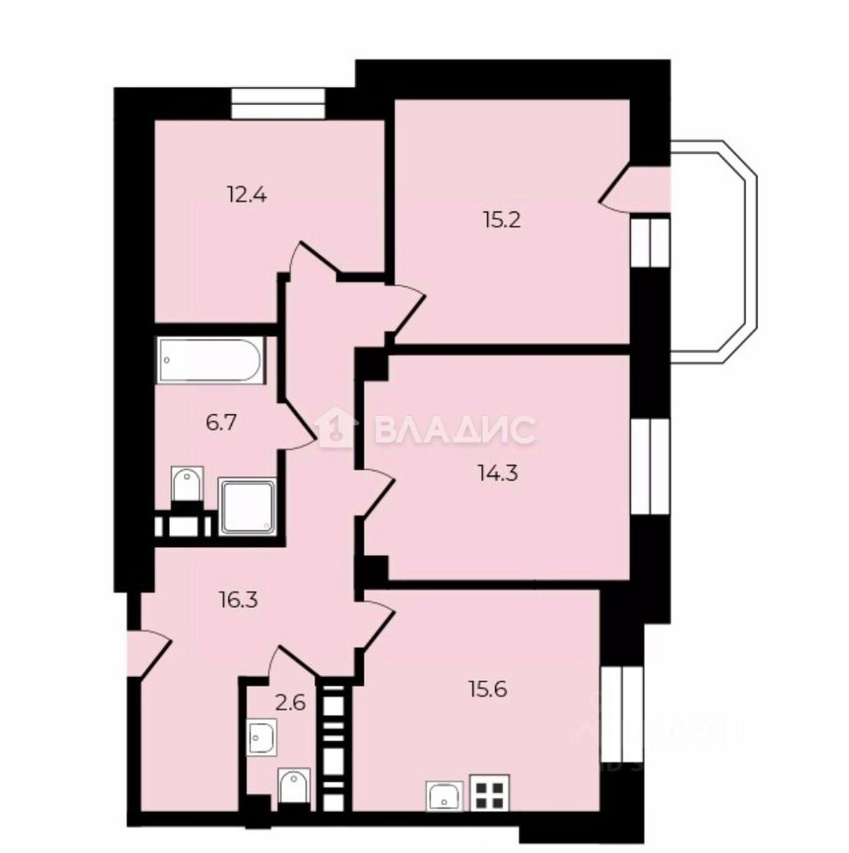 Продажа 3-комн квартиры на вторичном рынке Кудрово г., проспект Строителей, 4