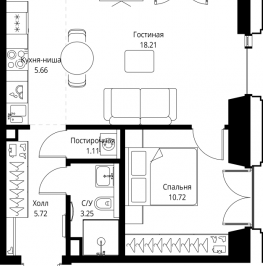 Продажа 1-комн квартиры в новостройке Москва г., Верейская ул., к. SET.2.С Продажа 1-комн квартиры в новостройке Москва г., Верейская ул., к. SET.2.С