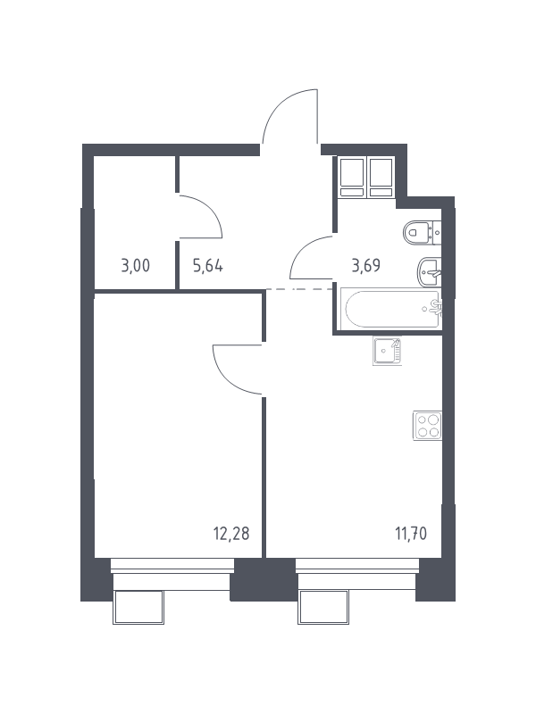 Продажа 1-комн квартиры в новостройке Дудкино д., Цветочная ул.,  к. 2.2