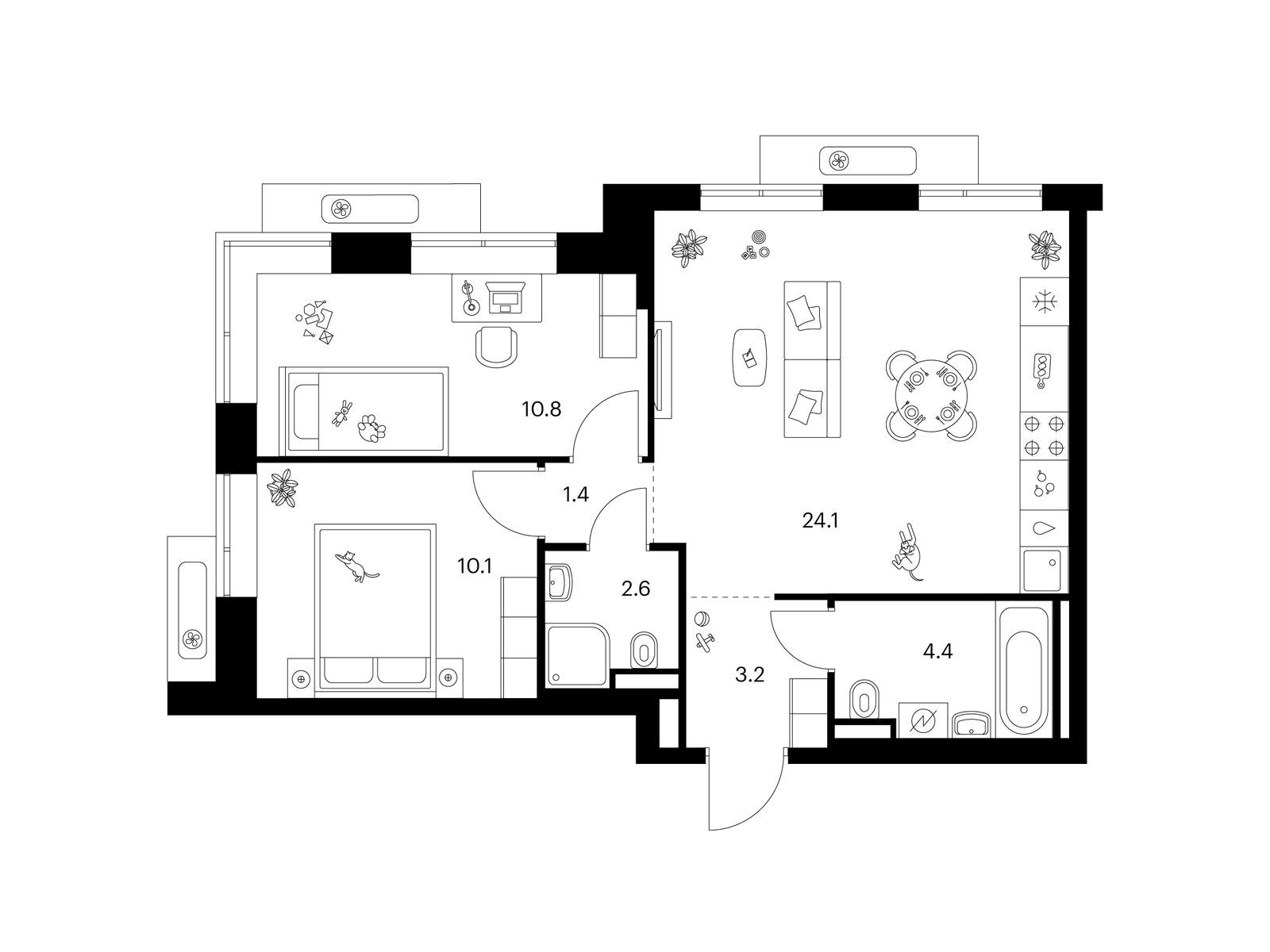 Продажа 2-комн квартиры в новостройке Саларьево Парк, корп. 57.3 Продажа 2-комн квартиры в новостройке Саларьево Парк, корп. 57.3