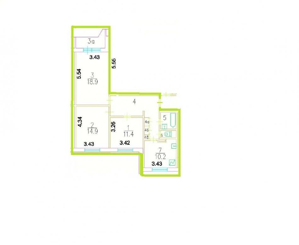 Продажа 3-комн квартиры на вторичном рынке Балаклавский пр-кт,  д. 2,  к. 3